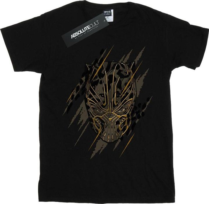 Jungen Black Panther Gold Head TShirt