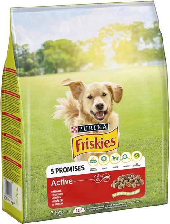 Produktbild Purina ONE Friskies Active Dog Beef 3kg (Adult, 3000 g)