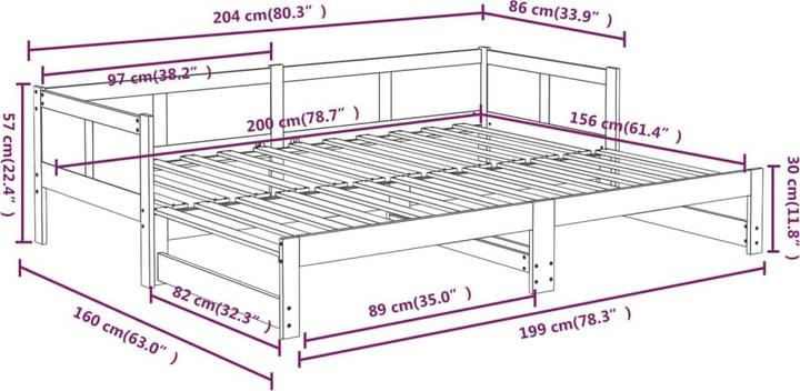 Actual product image VidaXL Galatios (80 x 200 cm)
