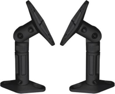 Produktbild Maclean MC-528 speaker mount Table Plastic Black (1 Paar, Wandmontage, Neigbar, Höhenverstellbar)