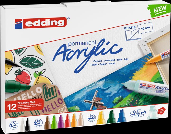 Actual product image Edding Acrylic marker starter set 12 pieces (Multicoloured, 10 mm, 12 x)
