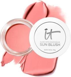Actual product image It Cosmetics Glow with Confidence Sun Cream Blush Blendable Buildable Blush Bronzer for a Pop of Sun (Sunlit 10, Highlighter, 17.86 g)