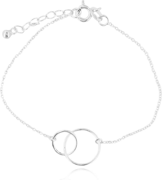 Leyda Armband Doppelring (18.50 cm, Silber 925)