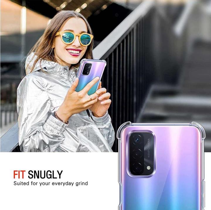 Actual product image Screenguard Oppo A54 5G Case Crystal Soft Airbag Bumper (Oppo A54 5G)