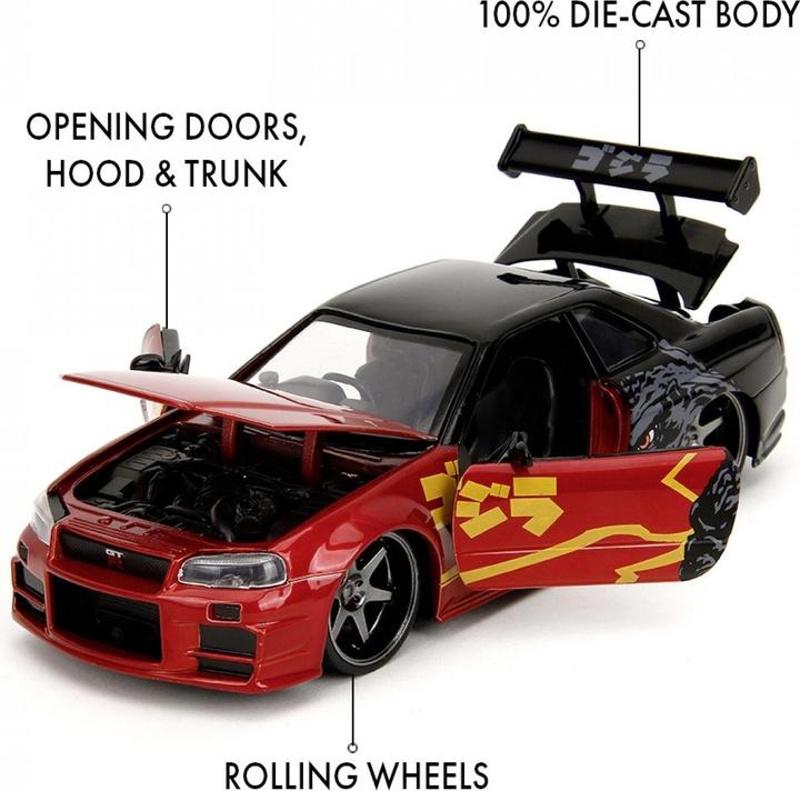 Produktbild Jada Godzilla Nissan GTR 1:24