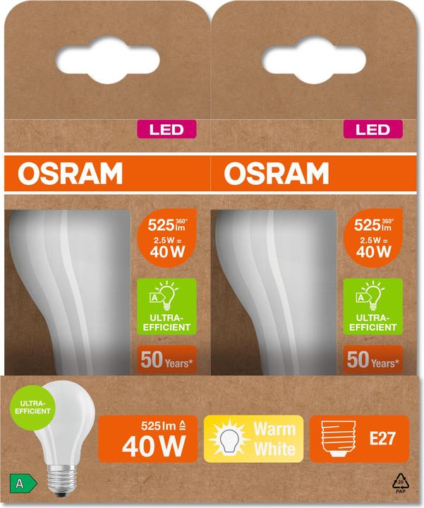 Image du produit Osram Filament Led Classic A (E27, 2.50 W, 470 lm, 1 x, A)