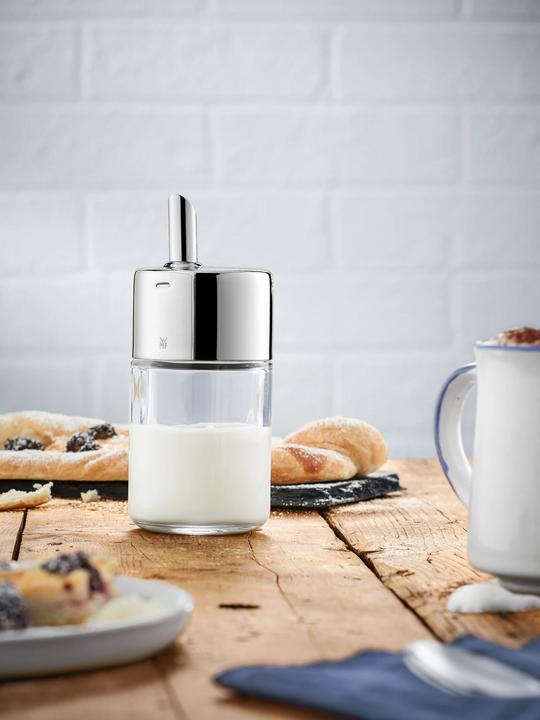 Produktbild WMF Milchkännchen Sahnekännchen Sahnedosierer mit Deckel 240 ml Barista Glas (0.24 l)