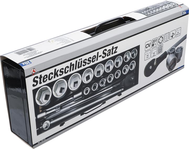 Productafbeelding BGS Dopsleutelset | Aandrijving 20 mm (3/4") | SW 19 - 50 mm | 20-delig. (3/4")