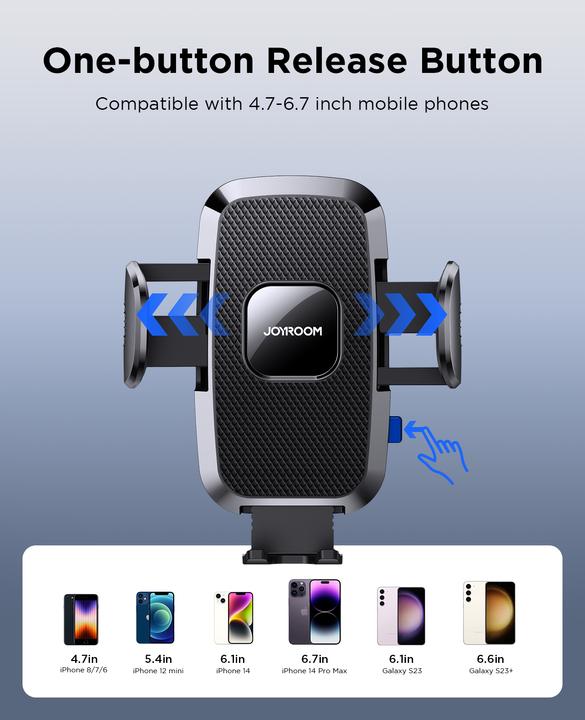 Immagine prodotto Joyroom Supporto per dispositivo mobile a 360° con ventosa per parabrezza e dashboard - Nero