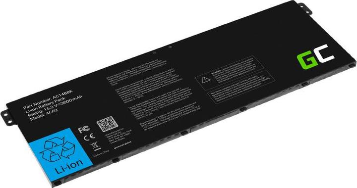 Actual product image GreenCell Cell AC62 Notebook Spare Battery (4 Cells, 3600 mAh)