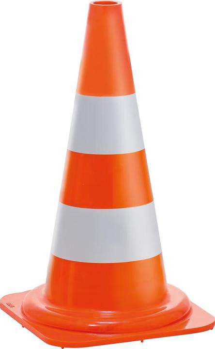 Image du produit Magni Cône de signalisation 500mm, 2 bandes blanches, orange vif