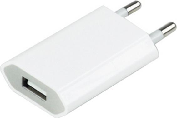 Actual product image PhoneLook Wall adapter with USB 5W connection Swiss mains plug White (USB)