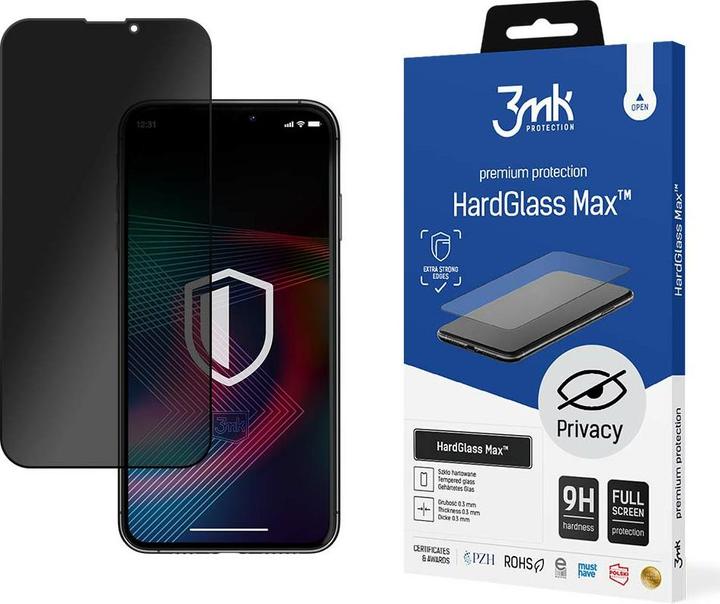 Produktbild 3MK Apple iPhone 13/13 Pro/14 - HardGlass Max Privacy? (1 Stück, Apple iPhone 13)