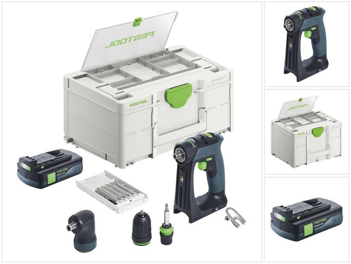 Festool CXS 18-Basic-Set Akku Bohrschrauber 18 V 40 Nm Brushless + 1x Akku 3,0 Ah + Systainer - (Akkubetrieb)