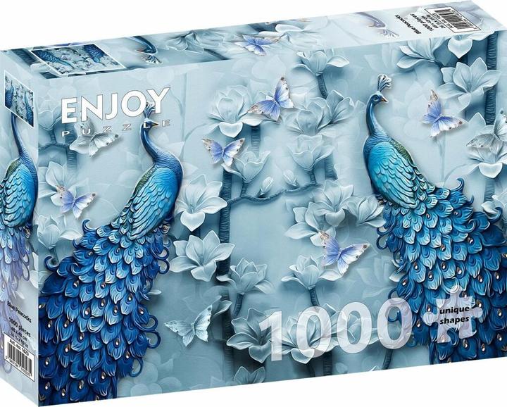 Produktbild Enjoy Puzzle ENJOY-1623 - Blaue Pfauen, Puzzle, 1000 Teile (1000 Teile)