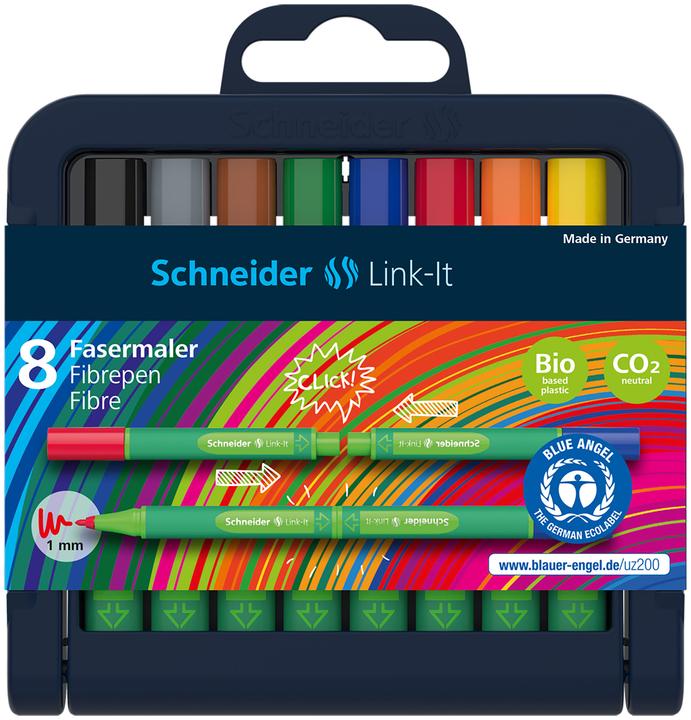 Image du produit Schneider Feutres de coloriage - Link-It - étui de 8 pièces (Multicolore, 8 x)