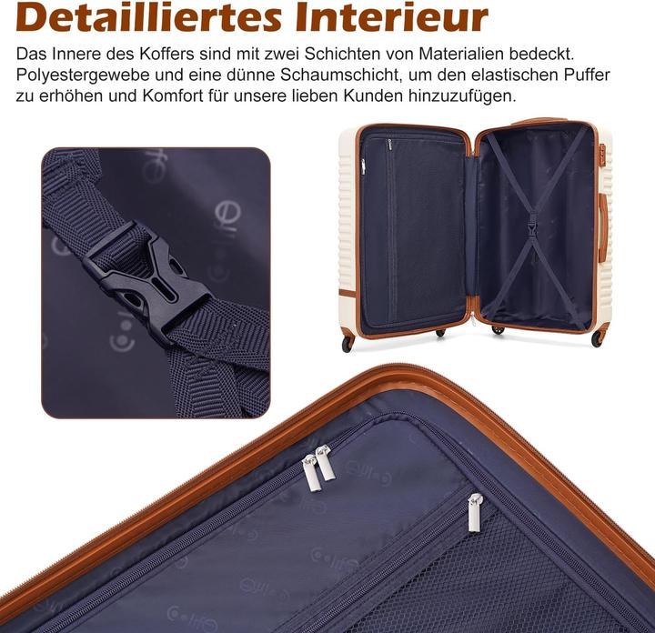 Produktbild Coolife 3-teiliges Reisegepäck-Set (93 l)