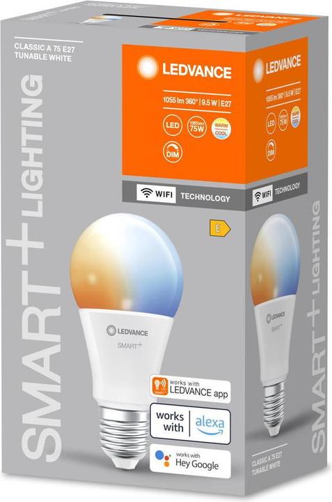 Immagine prodotto Ledvance Smart+ Wifi Classic (E27, 9.50 W, 1055 lm, 1 x, E)