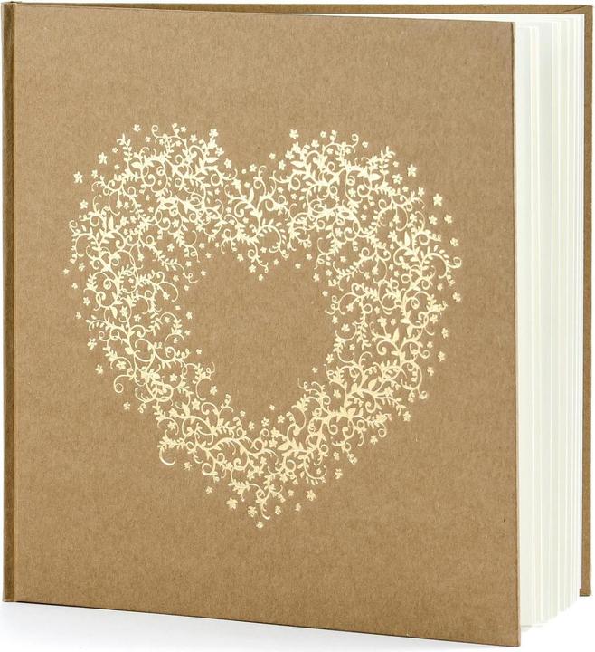 Partydeco Livre d'or coeur (20,5 x 20,5 cm)