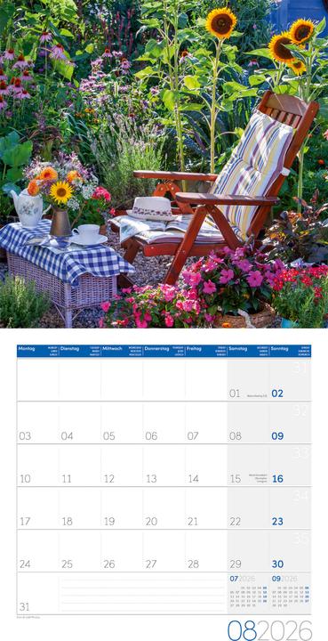 Produktbild In meinem Garten Kalender 2026 - 30x30 (30 x 30 cm, Harter Einband, Deutsch, Französisch, Englisch, Italienisch)