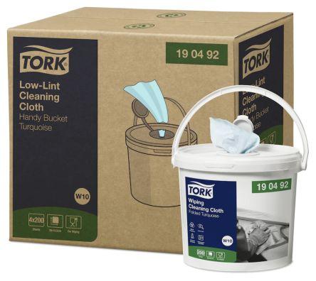 Produktbild Tork Fusselarme Reinigungstücher im W10 Spendereimer, 1-lagig 190492 Anzahl: 80 (800 Stk.)