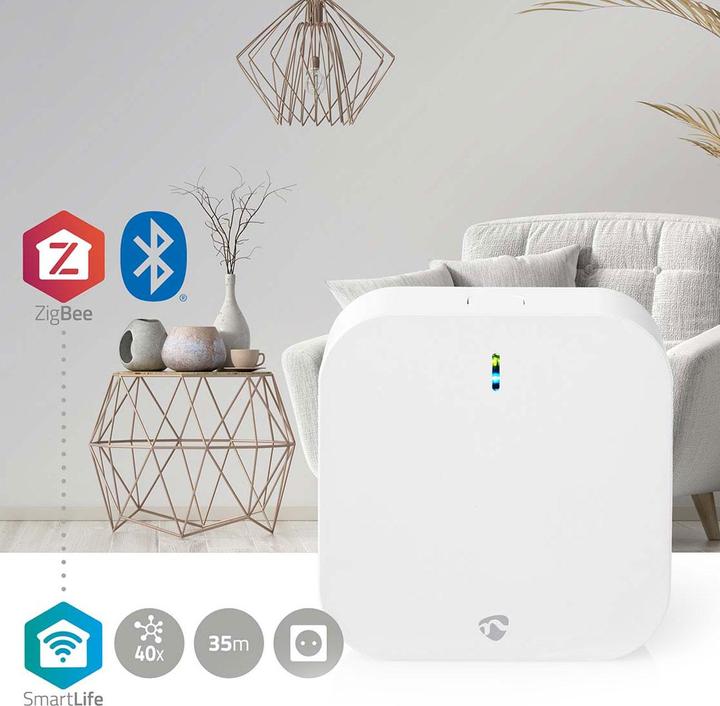 Immagine prodotto Nedis Gateway Zigbee | 50 dispositivi | Alimentazione di rete | Android™ / IOS | Bianco