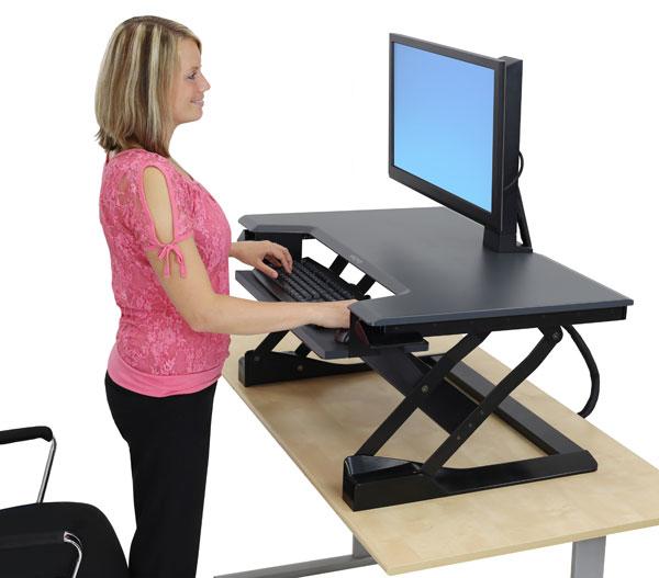 Produktbild Ergotron WorkFitT + PD single LD monitor Kit, 24 inch, 2 VESA + (Tisch, 27.01")