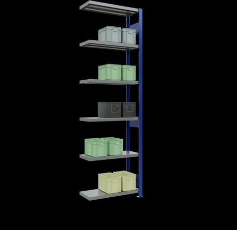 Actual product image Schulte Lagertechnik MULTIplus250 boltless add-on bay system with length bolts