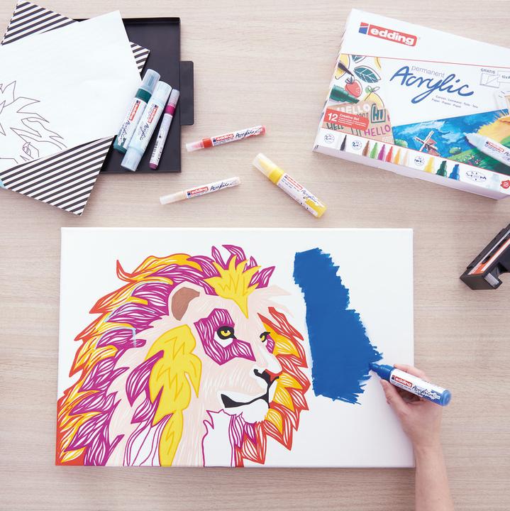 Image du produit Edding Marqueur acrylique 5100 (Rouge trafic, 3 mm, 1 x)