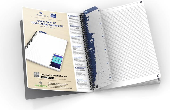 Actual product image Oxford College Book (A4, Checked, Soft cover)