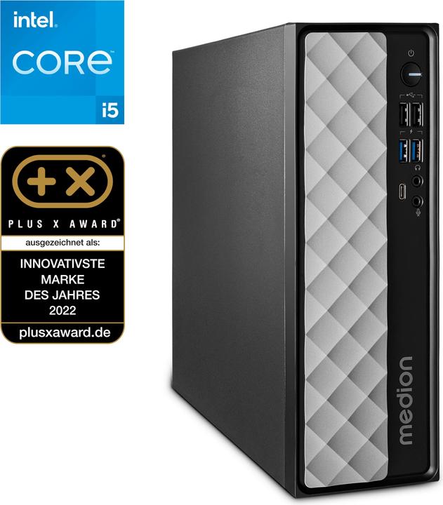 Produktbild Medion Akoya T80 SFF MD35422 (Intel Core i5-12450H, 16 GB, 512 GB, Intel UHD Graphics)