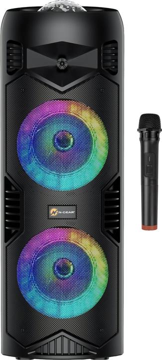 Produktbild N-Gear LGP5150 - Draadloze Bluetooth Party Speaker - Karaoke Set - 1 Microfoon - Discoverlichting - Stealth (3 h, Netzbetrieb)