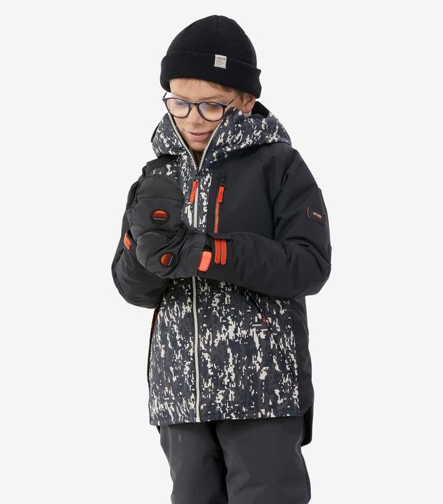 Produktbild Wedze Snowboardjacke Kinder - SNB 500 Camouflage schwarz (128)