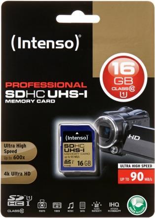 Immagine prodotto Intenso Scheda SDHC (16 GB, SDHC, U3, UHS-I)