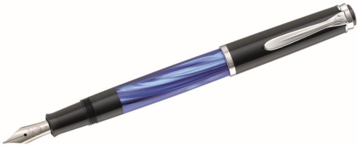 Actual product image Pelikan Fountain pen M205 blue marl. M case (Blue marbled, 1 x)
