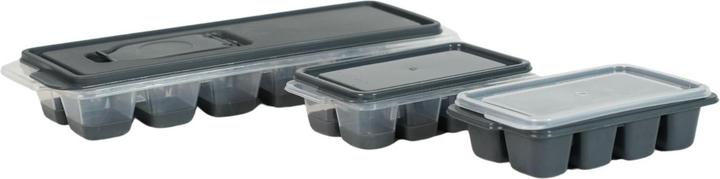 Produktbild B-Home 3er-Set Eiswürfelbehälter mit Deckel Eiswürfelformen Eiswürfelschalen