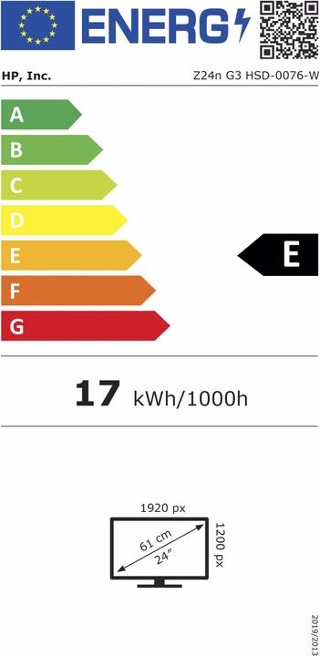 Etichetta energetica HP Z24n G3 (1920 x 1200 pixel, 24")