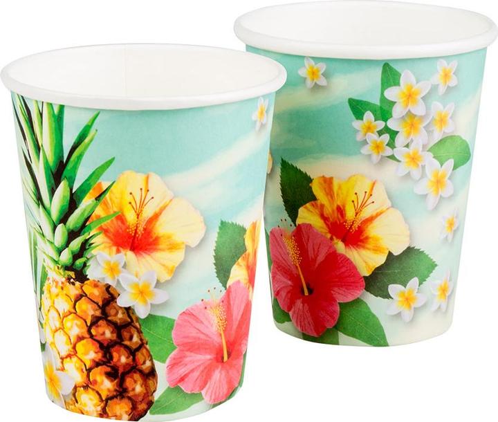 Image du produit Boland 10 gobelets en papier Paradise Hawaii 210ml (10 x)