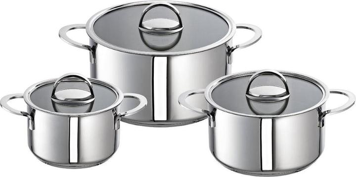 Schulte-Ufer Edelstahl Topfset Mabel Basic (24 cm, Pfannenset + Topfset, Edelstahl)