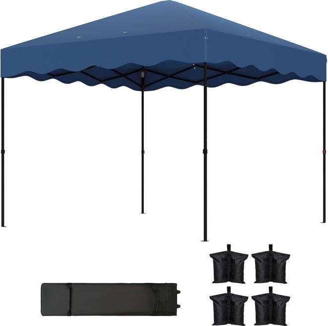 Actual product image Swisshandel24 Faltpavillon ca. 3x3m, wasserabweisend Stabil Winterfest, Dunkelblau (297 cm, 297 cm)