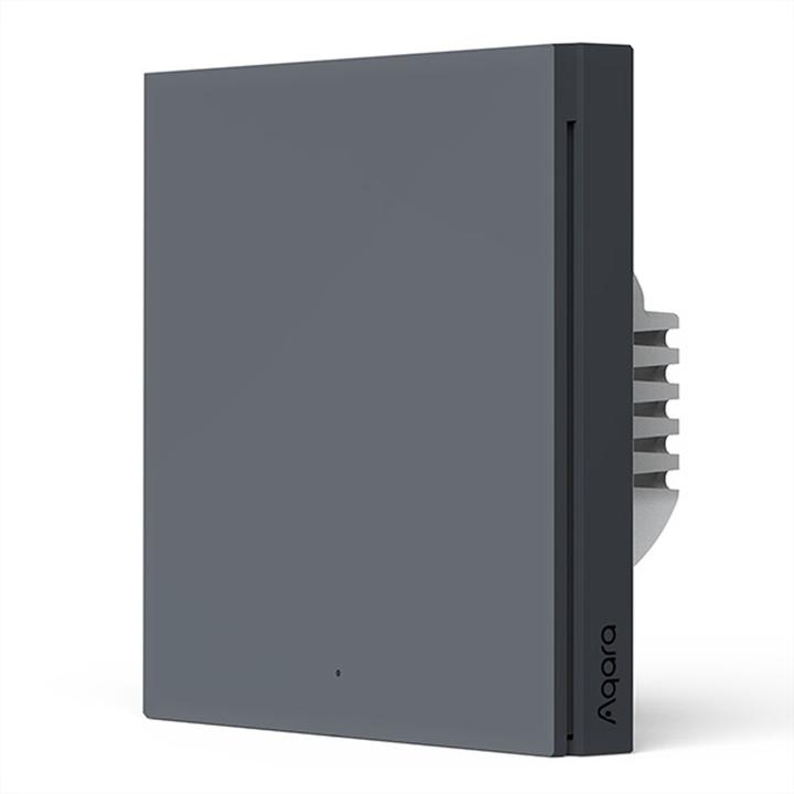 Actual product image Aqara Smart Wall Switch H1 Grey No Neutral, Single Rocker (Zigbee)