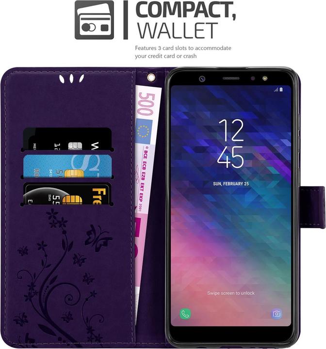 Image du produit Cadorabo Couverture du livre de fleurs (Samsung Galaxy A6+)