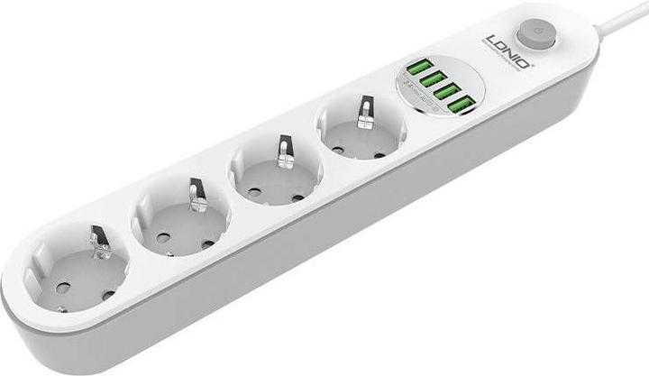 Produktbild Ldnio Steckdosenleiste (4 x, USB-A, CEE 7/3, 2 m)