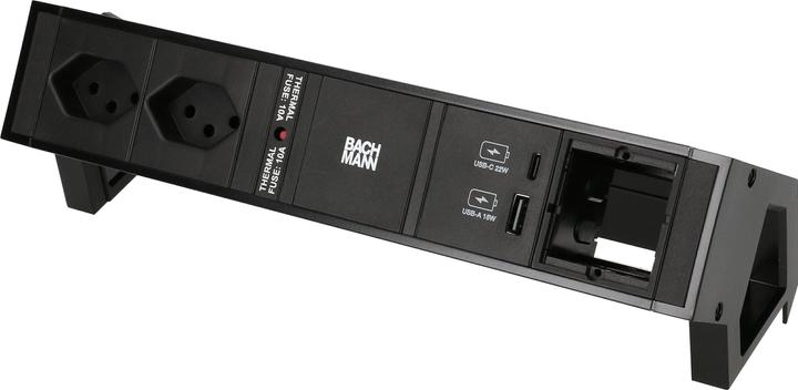 Produktbild Bachmann Desk 2 (2 x, Typ 13, USB-A, USB-C, 0.20 m)