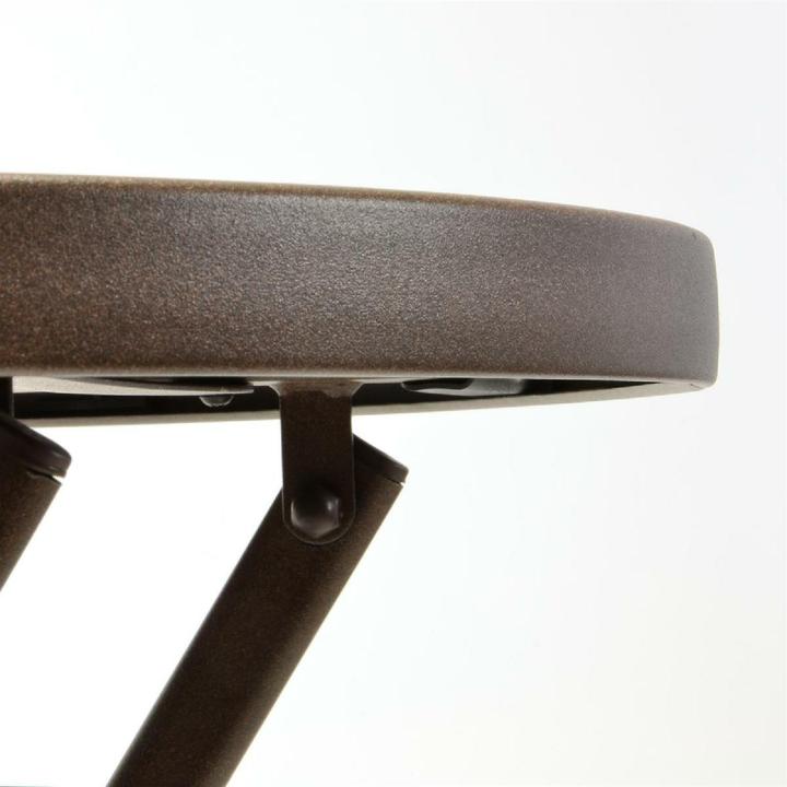 Produktbild VCM Bistrotisch mit Glasplatte klappbar Terrassentisch Glastisch braun Ø 60 cm Stahl (60 cm)