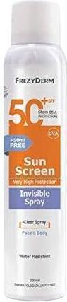 Immagine prodotto Frezyderm Schermo solare Invisible Spray SPF 50 200ml (Spray solare, SPF 50+, 200 ml)