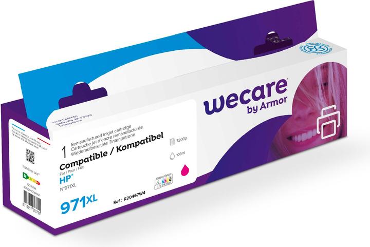 Produktbild Wecare Tinte 971XL rebuilt magenta CN627AE zu HP OJ Pro X451 106ml (M)