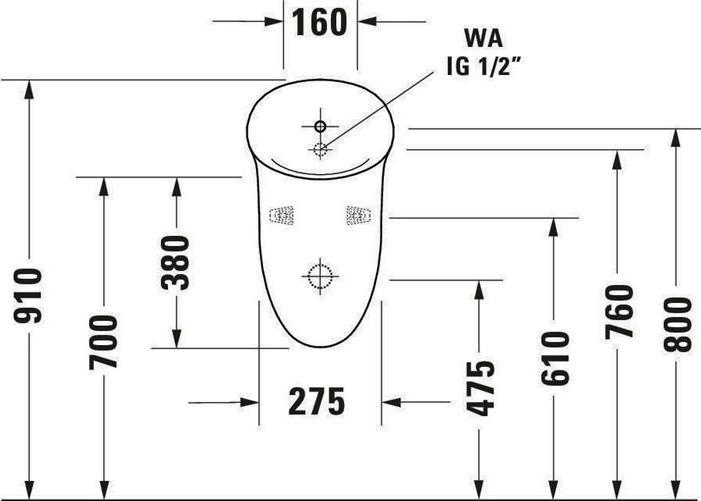 Produktbild Duravit Absaug-Urinal WHITE TULIP rim. Zul v hint o Fliege HG weiss