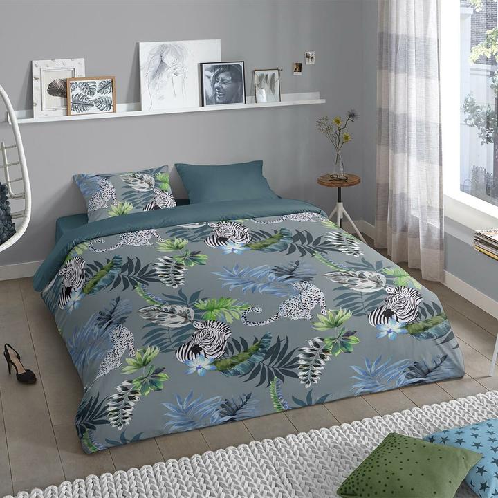 Image du produit Traumschlaf Léopard et zèbre (Set de linge de lit, 135 x 200 cm, 80 x 80 cm)