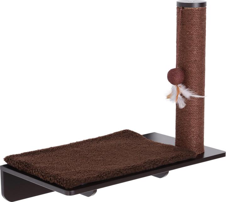 Produktbild PawHut Kratzbaum für Wandmontage (50 cm, Braun)